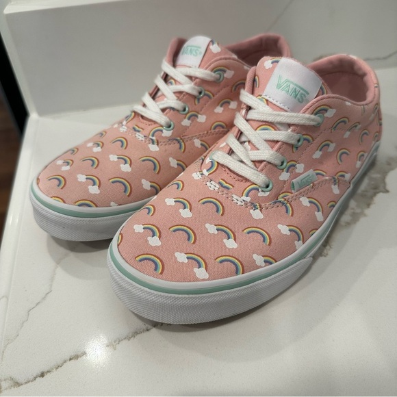 Vans Youth Kids Girls Doheny Rainbows Shoes Sneakers Size Missy 6 Pink Lace Up - Picture 3 of 14